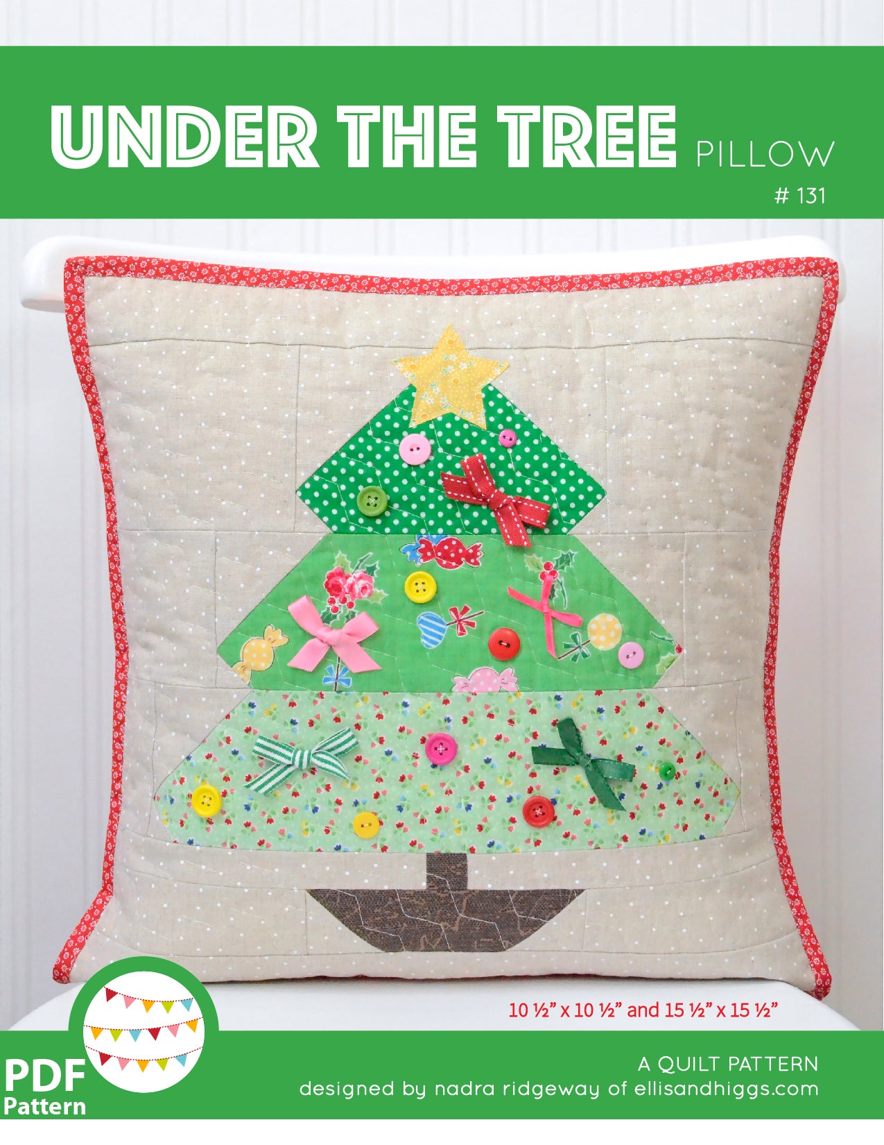 Pattern, Under The Tree Pillow Cover / MINI Quilt by Ellis & Higgs (digital download)