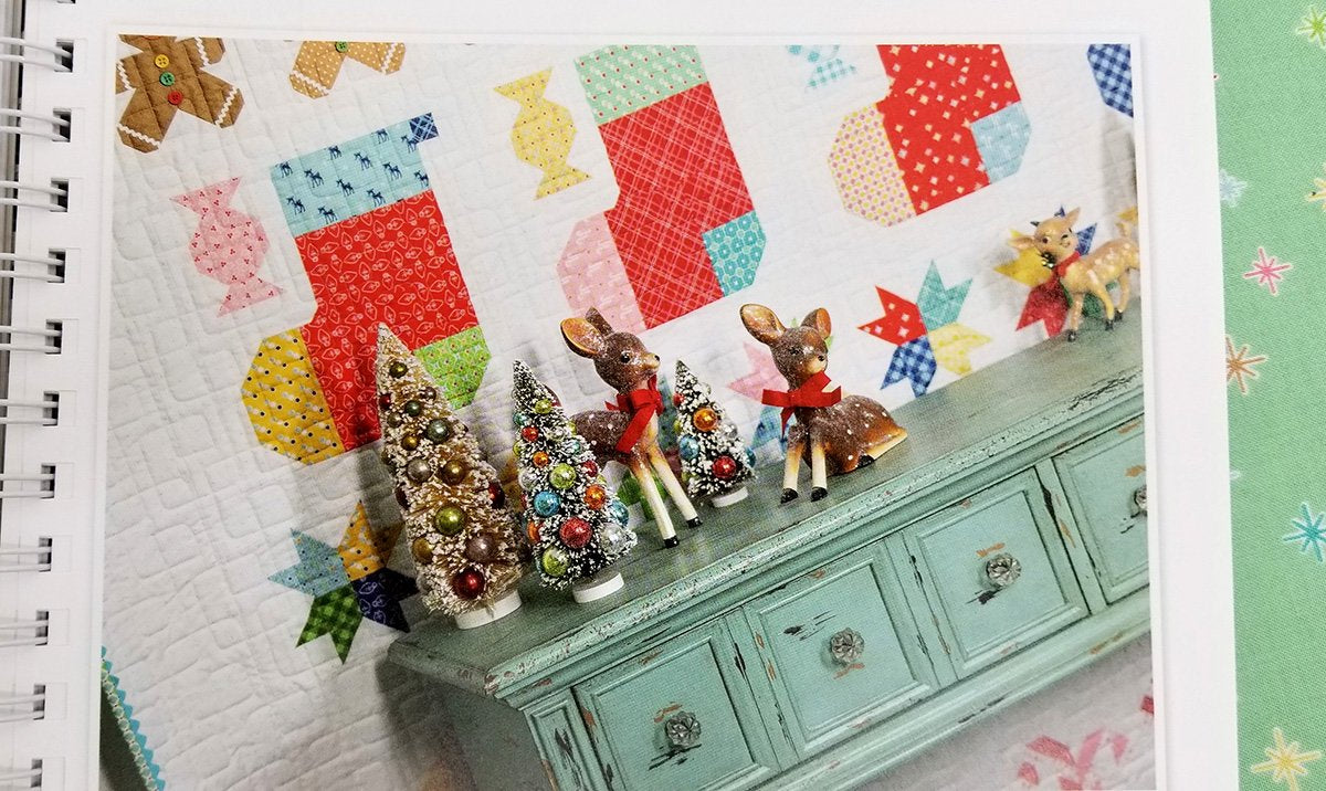 Quilt Kit, Vintage Cozy Christmas Fabric COLLECTION (Pattern BOOK Included)