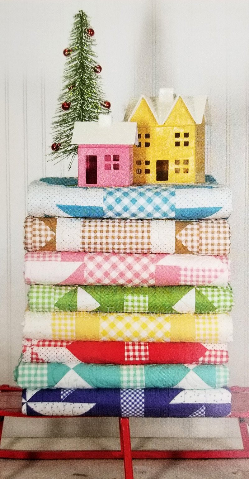 Quilt Kit, Vintage Cozy Christmas Fabric COLLECTION (Pattern BOOK Included)