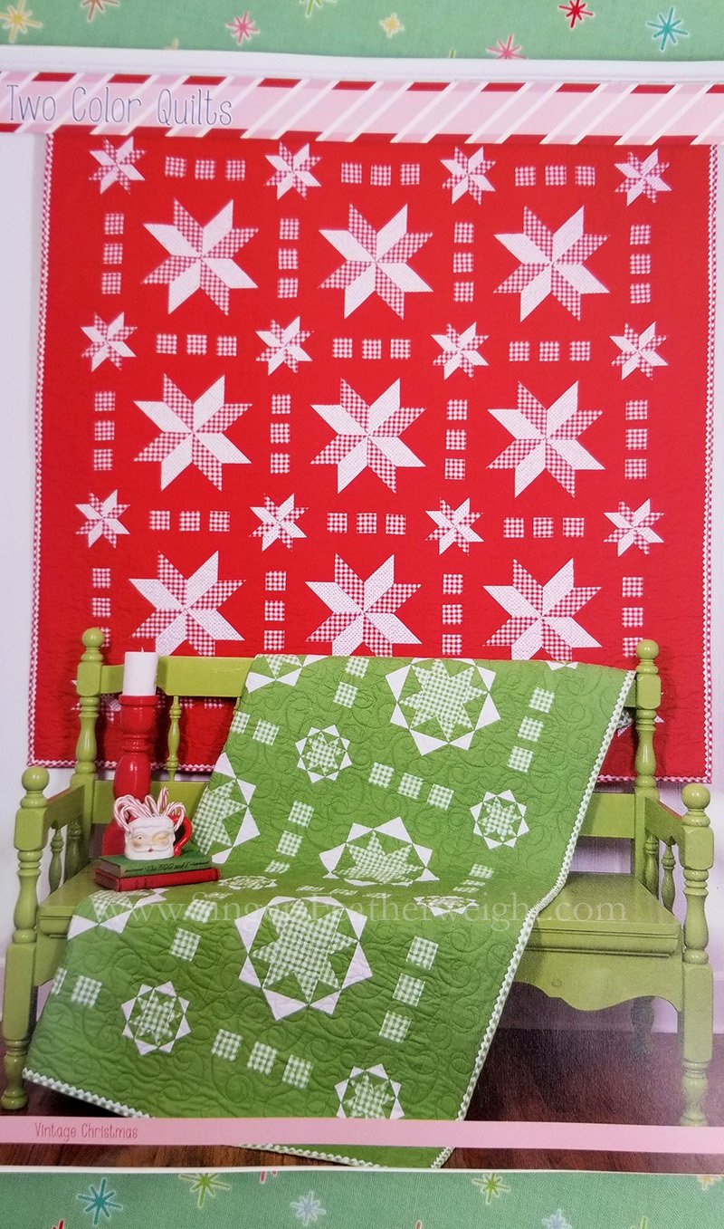 Quilt Kit, Vintage Cozy Christmas Fabric COLLECTION (Pattern BOOK Included)