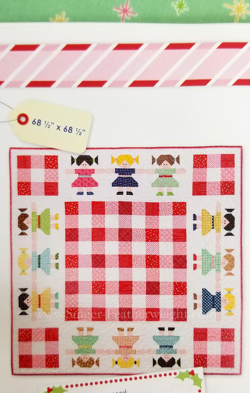 Quilt Kit, Vintage Cozy Christmas Fabric COLLECTION (Pattern BOOK Included)
