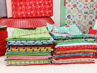 Load image into Gallery viewer, Quilt Kit, Vintage Cozy Christmas Fabric COLLECTION