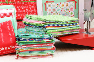 Quilt Kit, Vintage Cozy Christmas Fabric COLLECTION (Pattern BOOK Included)