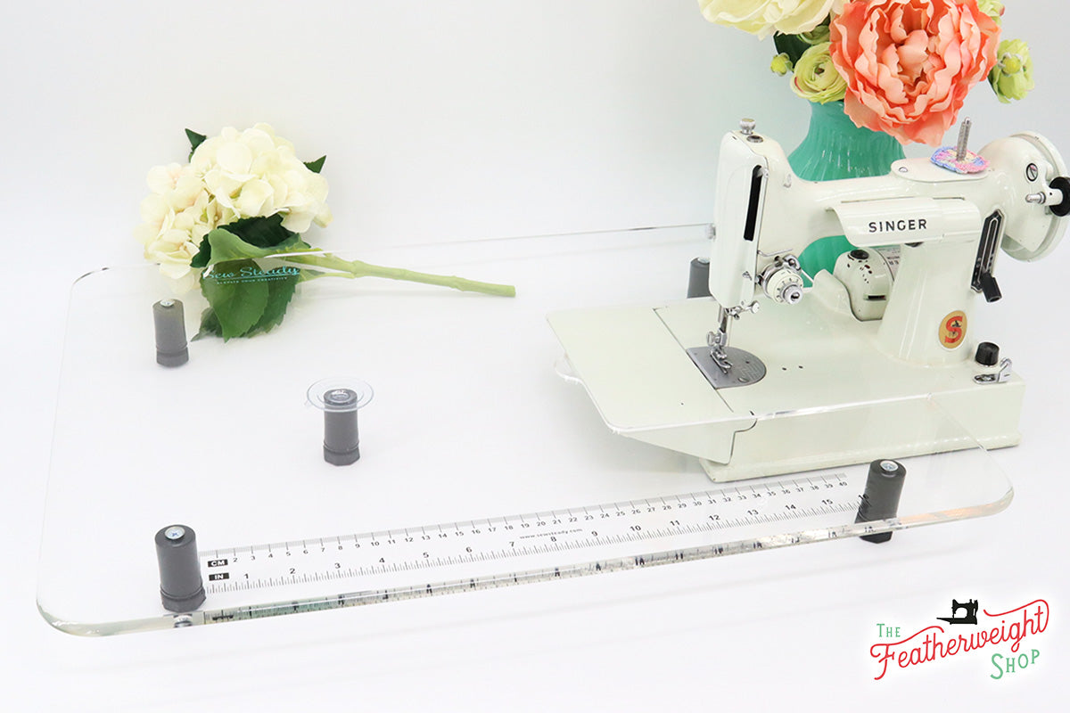 Sew Steady CLEAR Table Extension for WHITE Singer Featherweight 221K7 (Table extension ONLY)