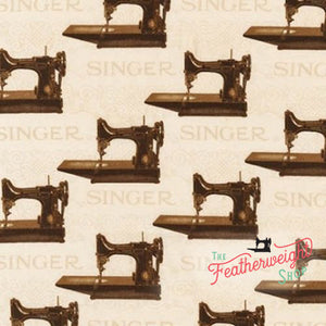 Fabric, Singer Featherweight Sewing Machines - Black Featherweights (Sepia) (Discontinued)