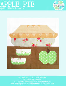 Pattern, Apple Pie Quilt Block by Burlap and Blossom (digital download)