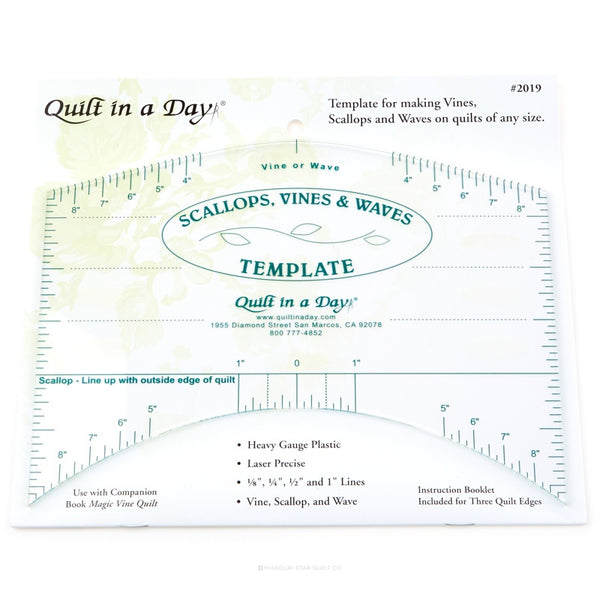 Cutting Ruler, Scallops, Vines & Waves Template The Singer