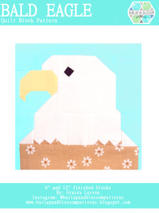 Pattern, Bald Eagle Quilt Block by Burlap and Blossom (digital download)