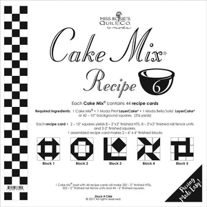 PATTERN, CAKE Mix Recipe #6 by Miss Rosie's Quilt Co.