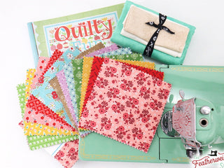 Load image into Gallery viewer, KIT, Quilty Sewing Machine Cover &amp; Mat + COMPLETE PATTERN BOOK by Lori Holt