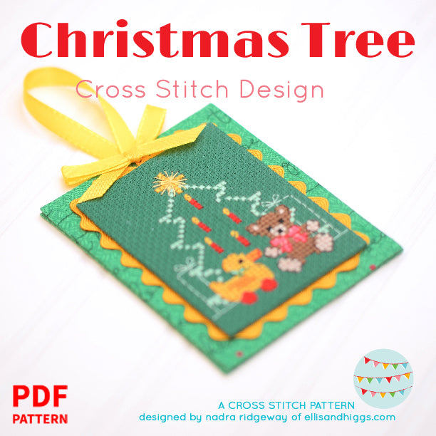 Pattern, Christmas Tree Cross Stitch Design by Ellis & Higgs (digital download)