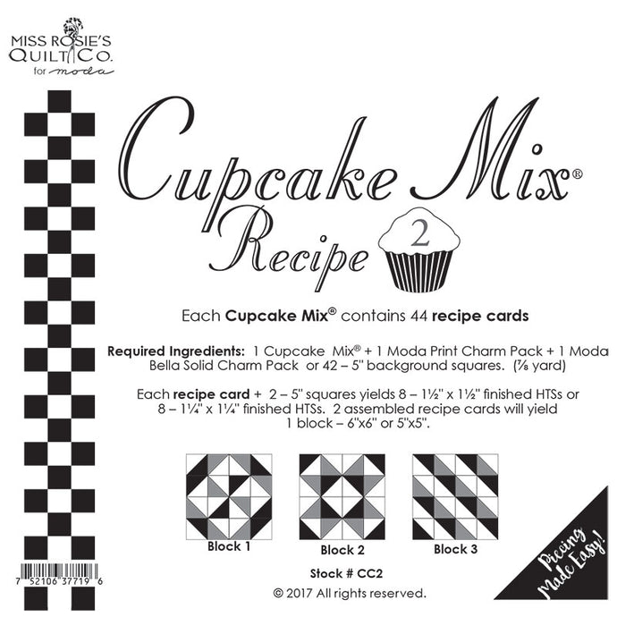 PATTERN, Cupcake Mix Recipe #2 by Miss Rosie's Quilt Co.