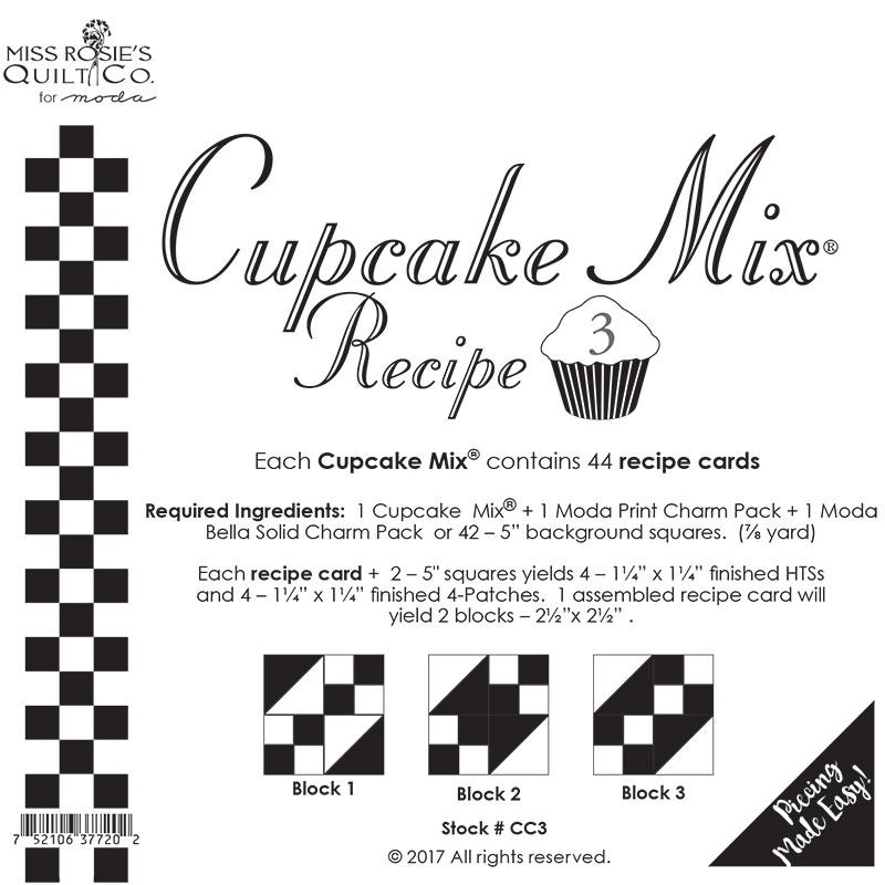 PATTERN, Cupcake Mix Recipe #3 by Miss Rosie's Quilt Co.