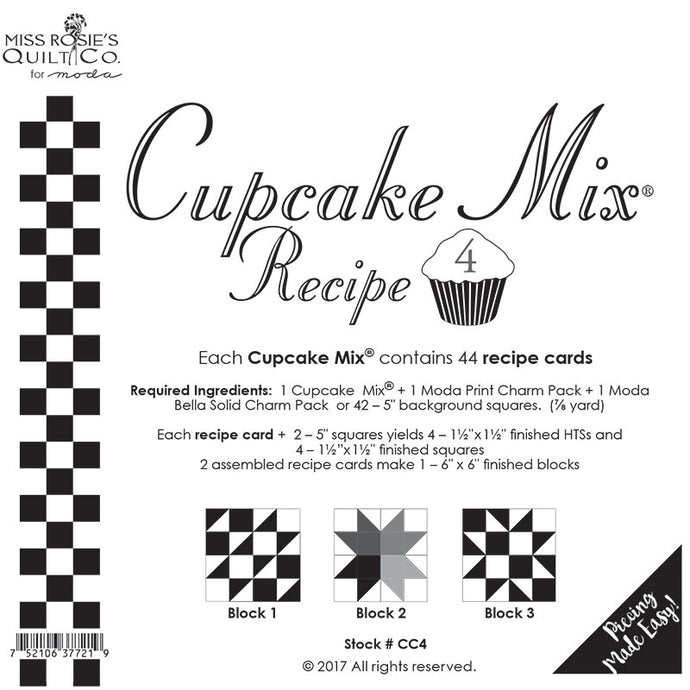 PATTERN, Cupcake Mix Recipe #4 by Miss Rosie's Quilt Co.