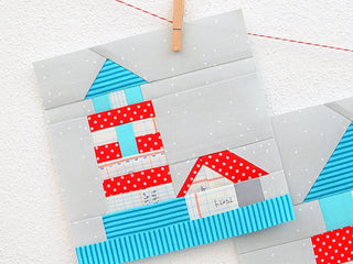 Load image into Gallery viewer, Pattern, Nautical Lighthouse Quilt Block by Ellis &amp; Higgs (digital download)