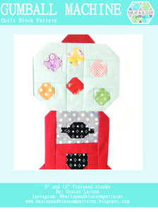 Pattern, Gumball Machine Quilt Block by Burlap and Blossom (digital download)