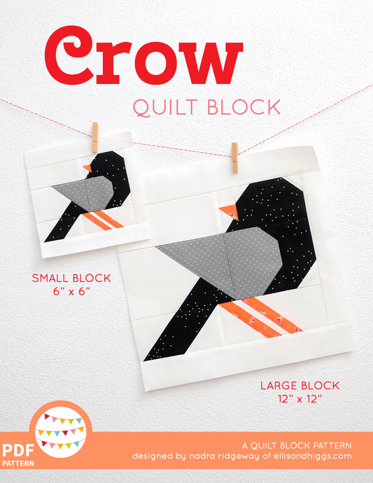 Pattern, Crow Quilt Block by Ellis & Higgs (digital download)
