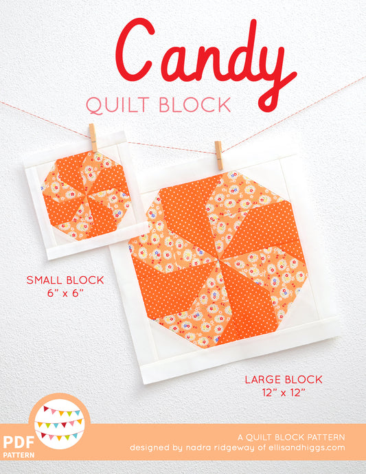 Pattern, Candy Quilt Block by Ellis & Higgs (digital download)
