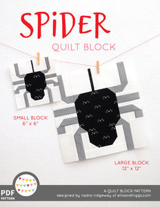 Pattern, Spider Quilt Block by Ellis & Higgs (digital download)