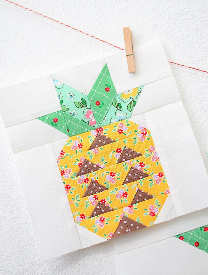 Pattern, Pineapple Quilt Block by Ellis & Higgs (digital download)