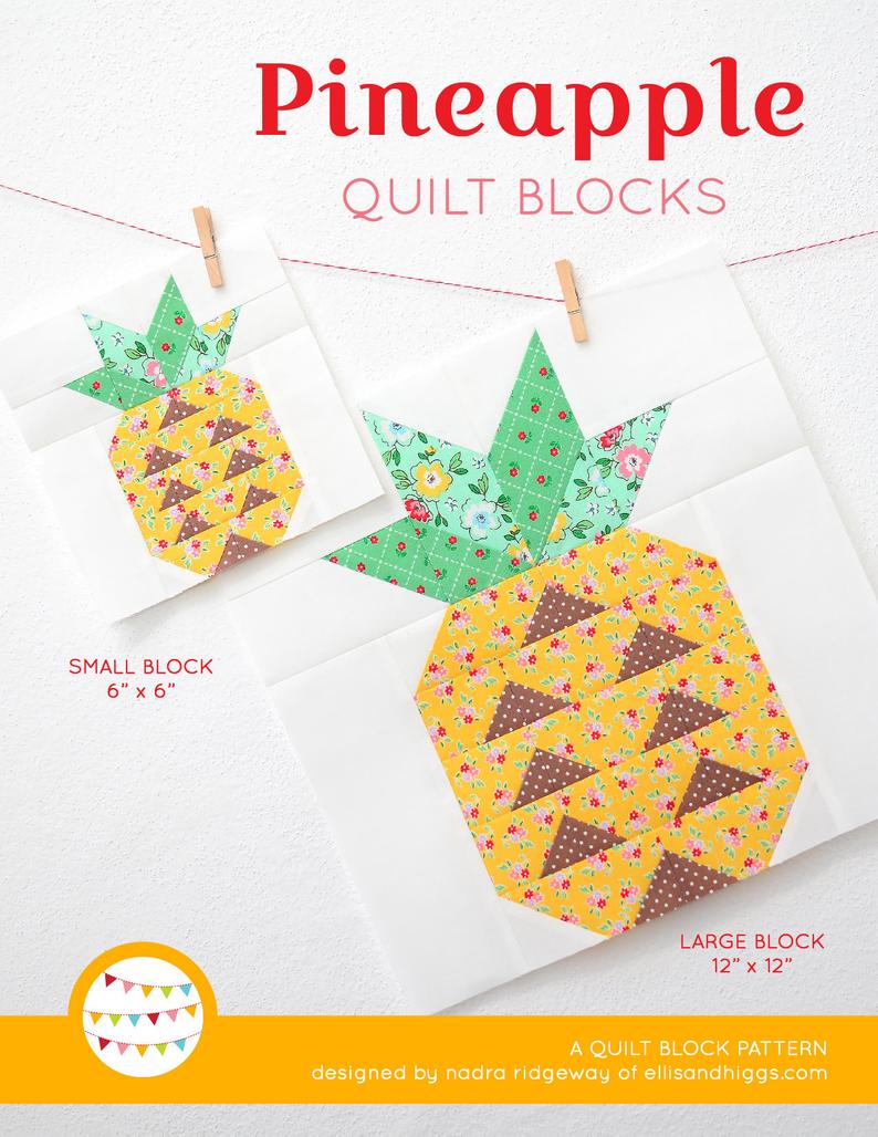 Pattern, Pineapple Quilt Block by Ellis & Higgs (digital download)