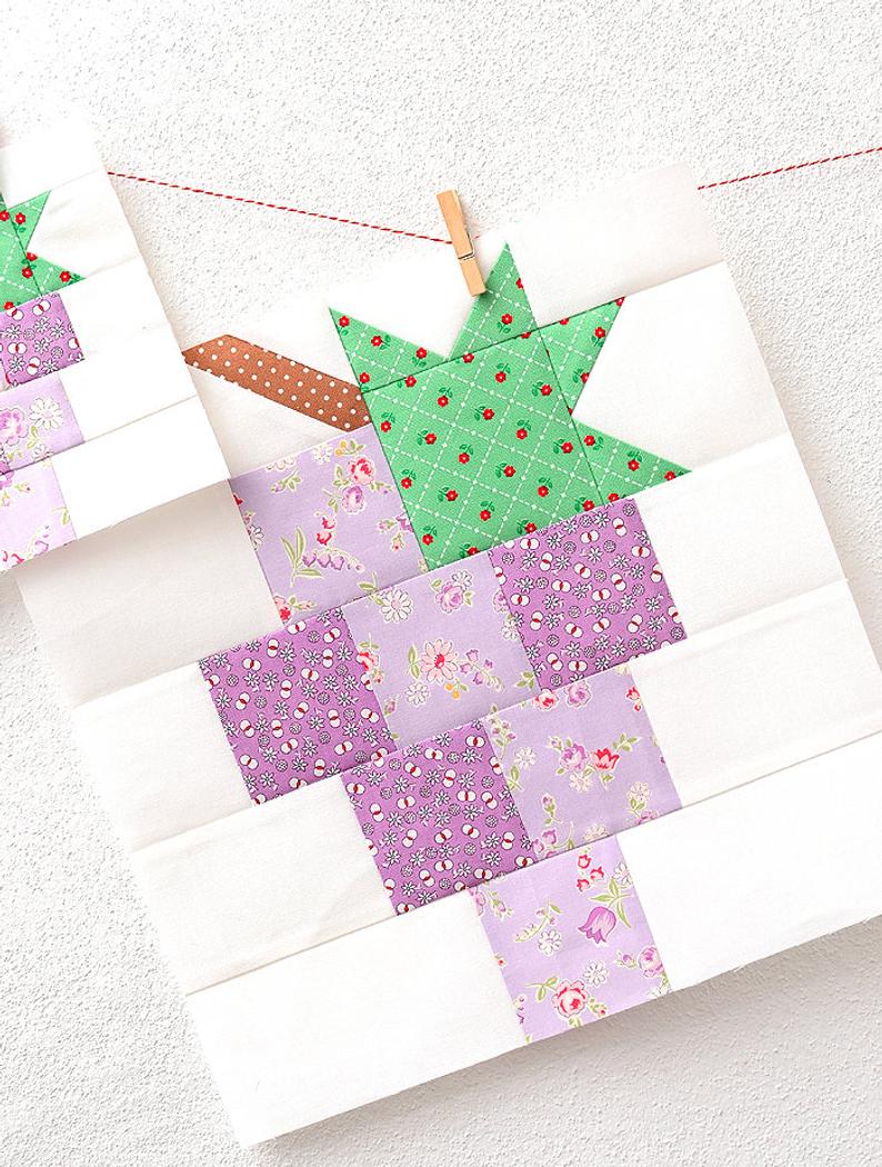 Pattern, Grapes Quilt Block by Ellis & Higgs (digital download)