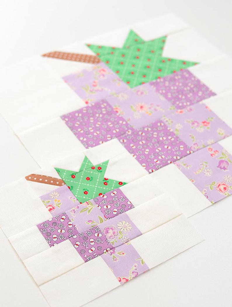 Pattern, Grapes Quilt Block by Ellis & Higgs (digital download)