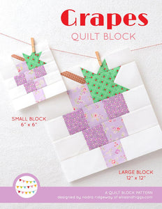 Pattern, Grapes Quilt Block by Ellis & Higgs (digital download)