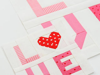 Load image into Gallery viewer, Pattern, LOVE Valentine Quilt Block by Ellis &amp; Higgs (digital download)