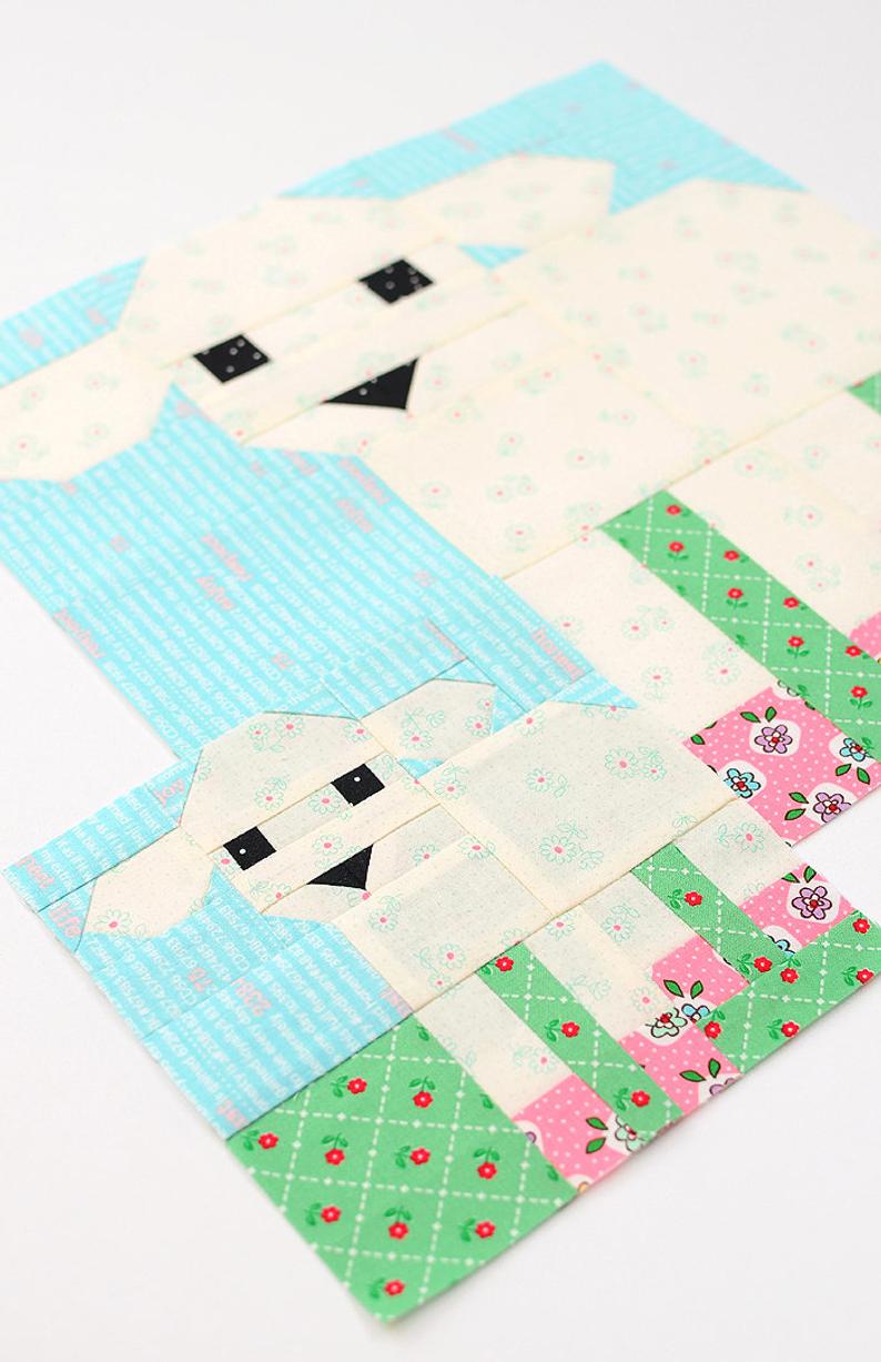 Pattern, Little Lamb Quilt Block by Ellis & Higgs (digital download)