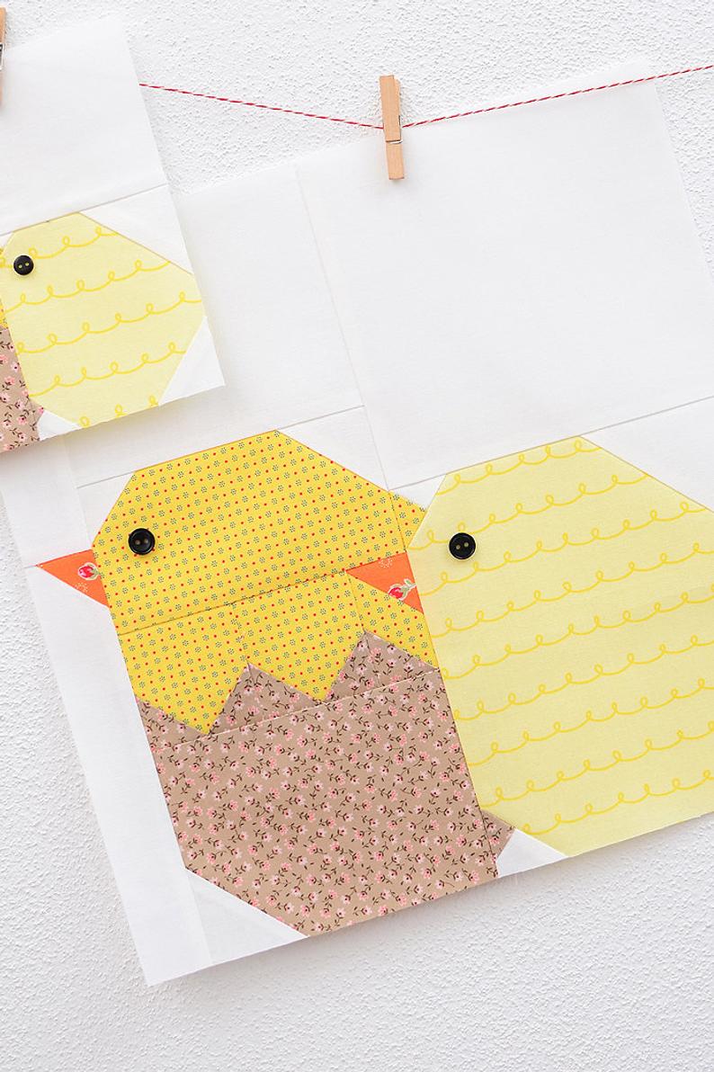 Pattern, Little Chickens Quilt Block by Ellis & Higgs (digital download)