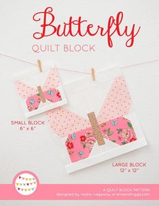 Pattern, Butterfly Quilt Block by Ellis & Higgs (digital download)
