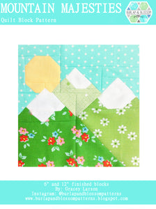 Pattern, Mountain Majesties Quilt Block by Burlap and Blossom (digital download)