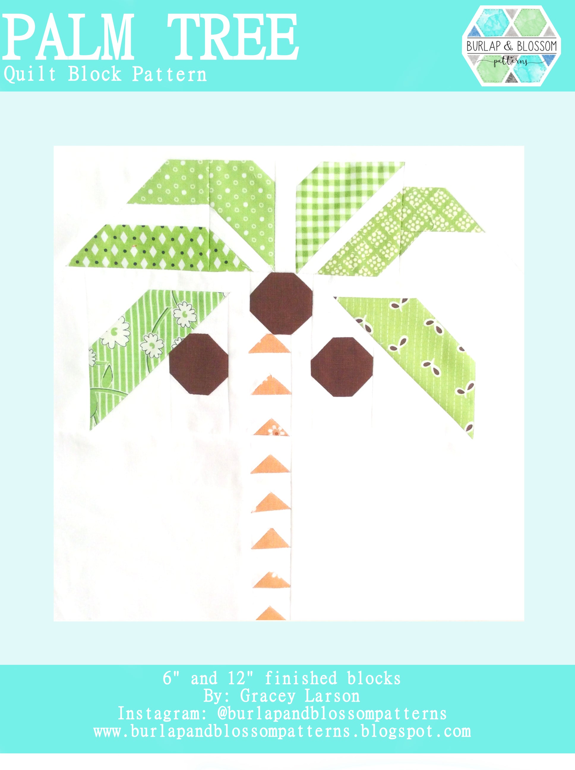Printable Tree Quilt Block Pattern