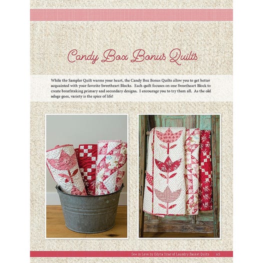 PATTERN BOOK, Sew In Love by Edyta Sitar for Laundry Basket Quilts