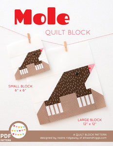 Pattern, Mole Quilt Block by Ellis & Higgs (digital download)